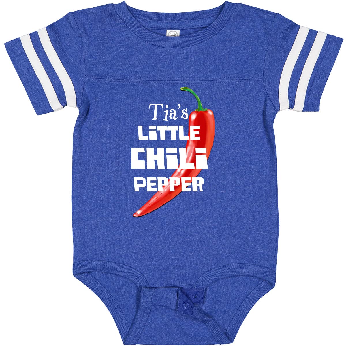 Inktastic Tia's Little Chili Pepper Baby Bodysuit - Soft Cotton Infant Onesie for Boys & Girls - Perfect for Family Photos, Holidays & Everyday Wear