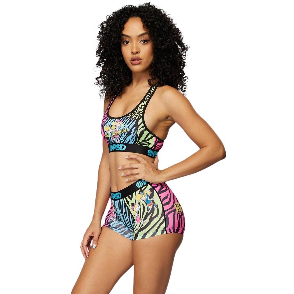 PSD Women's Hey Arnold Racerback Sports Bra - Breathable Microfiber Workout Top for Running, Yoga & Gym - Comfortable Support for Active Lifestyles