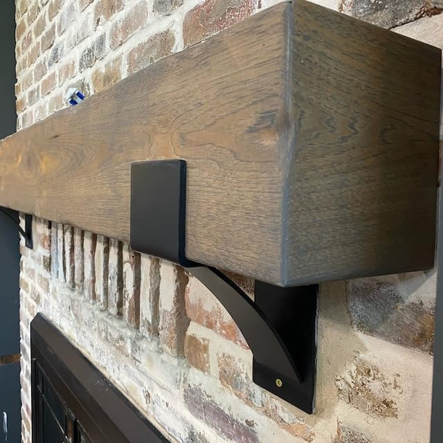 2 Pack Premium Heavy Duty Fireplace Shelf Brackets - 4