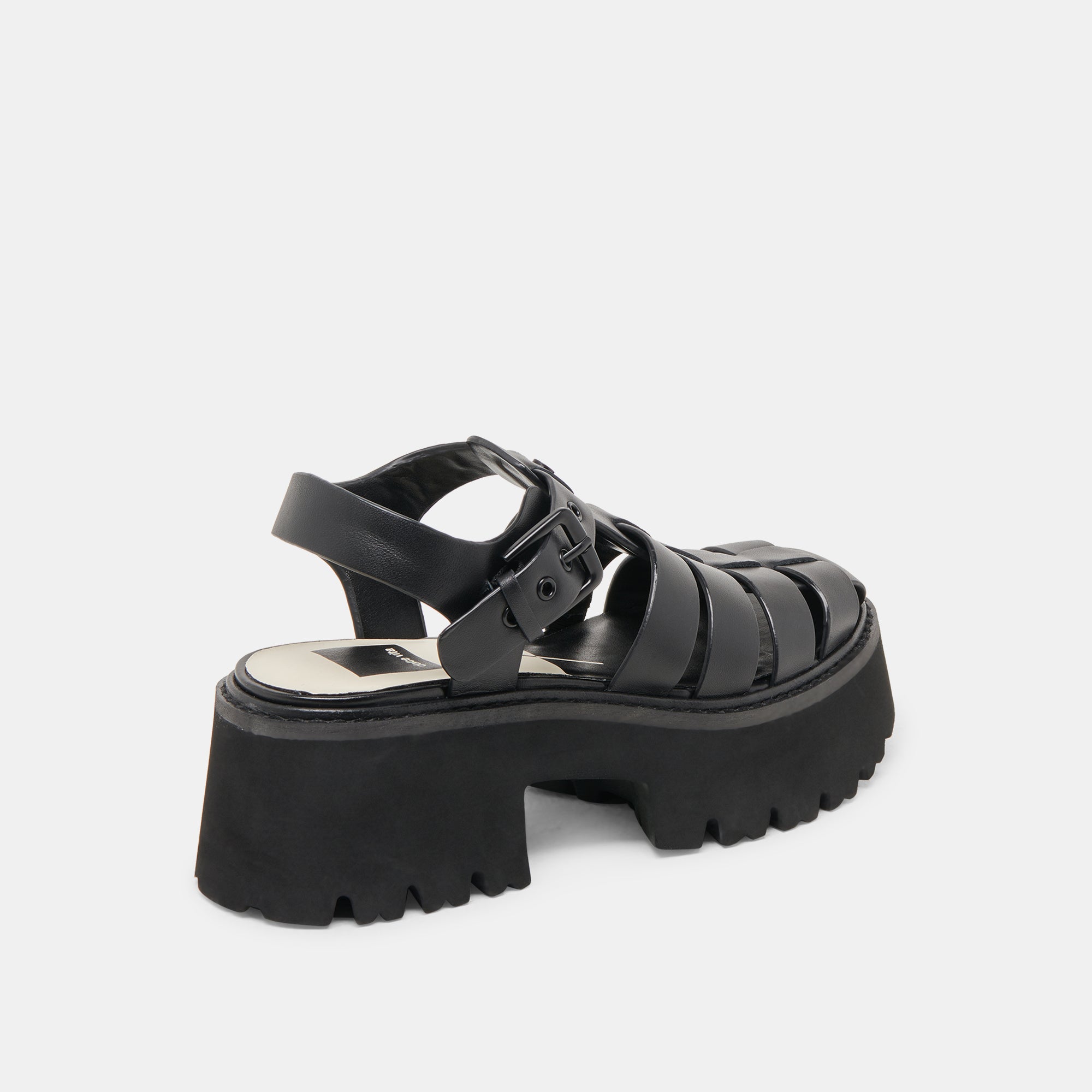 LASLY Women's Black Leather Tonal Sandals - Comfortable & Stylish for Summer, Beach, and Casual Outings