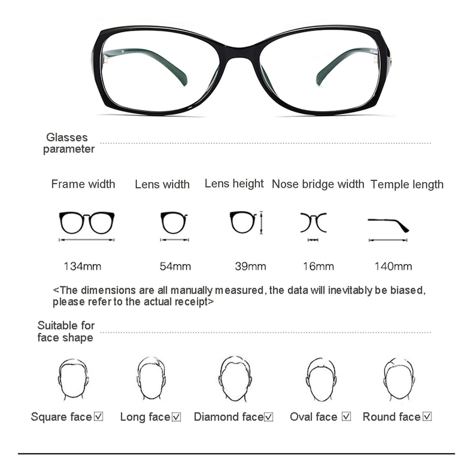 Smart Distance Reading Glasses with UV Protection & Anti-Reflection - Anti-Fatigue Computer Glasses for Women, Lightweight & Stylish +3.0 Magnification (Red) - Perfect for Office Work, Screen Time & Reading