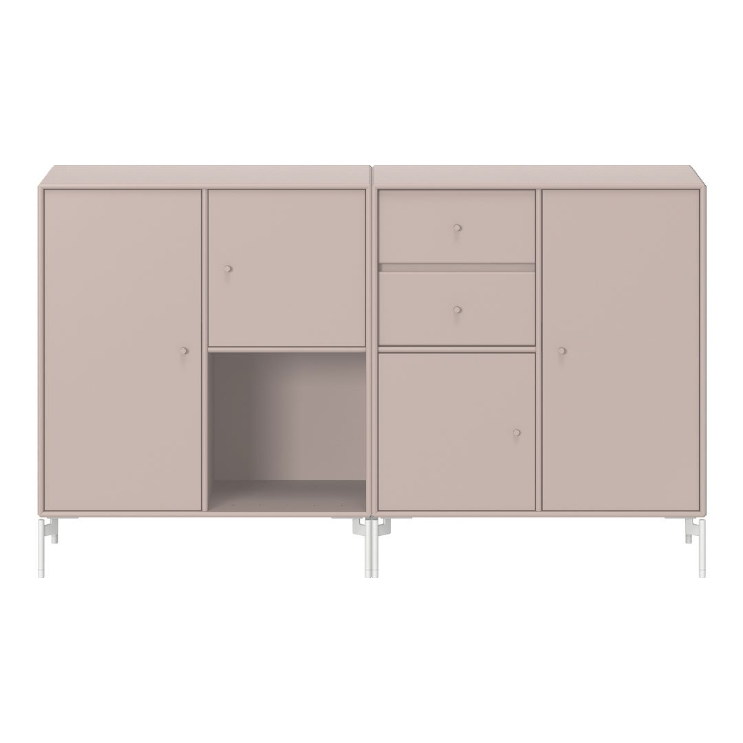 Modern Couple Sideboard with Sturdy Wooden Legs - Stylish Storage Cabinet for Living Room, Bedroom, or Entryway