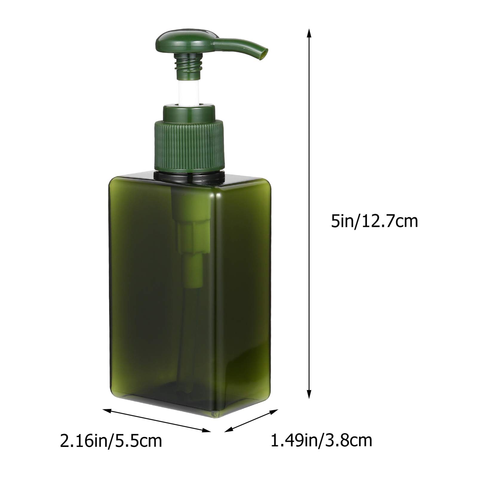 **4Pcs Clear Square Travel Lotion Bottles with Pump Dispenser - Empty Refillable Containers for Shampoo, Body Wash & Hand Soap | Perfect for Toiletries, Gym Bag & Airplane Carry-On**