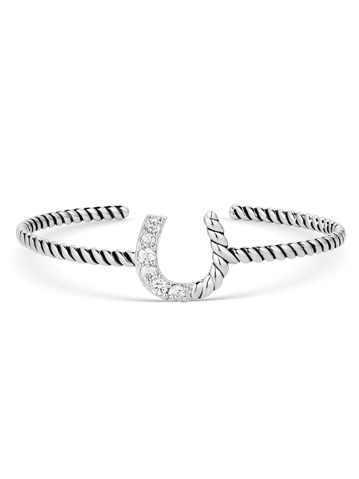 Montana Silversmiths BC5969 Women's Western Roping Luck Cuff Bracelet in Sterling Silver - Perfect for Cowgirl Fashion & Rodeo Events