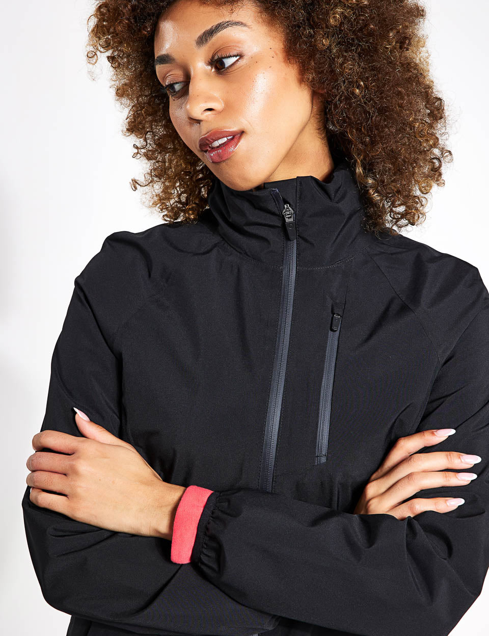 Waterproof Zip Up Hooded Jacket for Men & Women - Lightweight Windbreaker Rain Jacket with Pockets - Perfect for Hiking, Running & Outdoor Activities (Black)