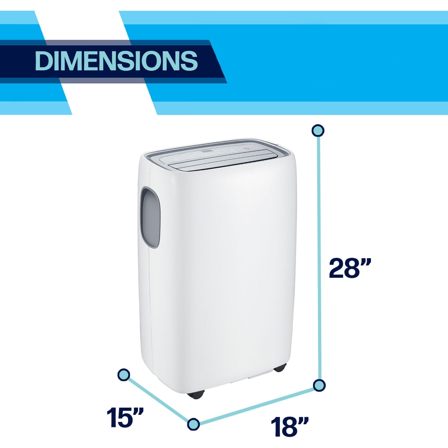 Arctic Wind 2APP13000 400 Sq. Ft. Portable Air Conditioner with Heater - White | Energy Efficient Cooling & Heating for Bedrooms, Offices & Small Spaces