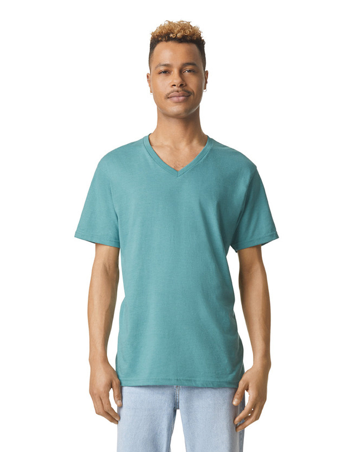 American Apparel 2006CVC Unisex V-Neck T-Shirt - Soft Cotton Blend Tee for Men & Women - Perfect for Casual Wear, Gym, and Everyday Outfits