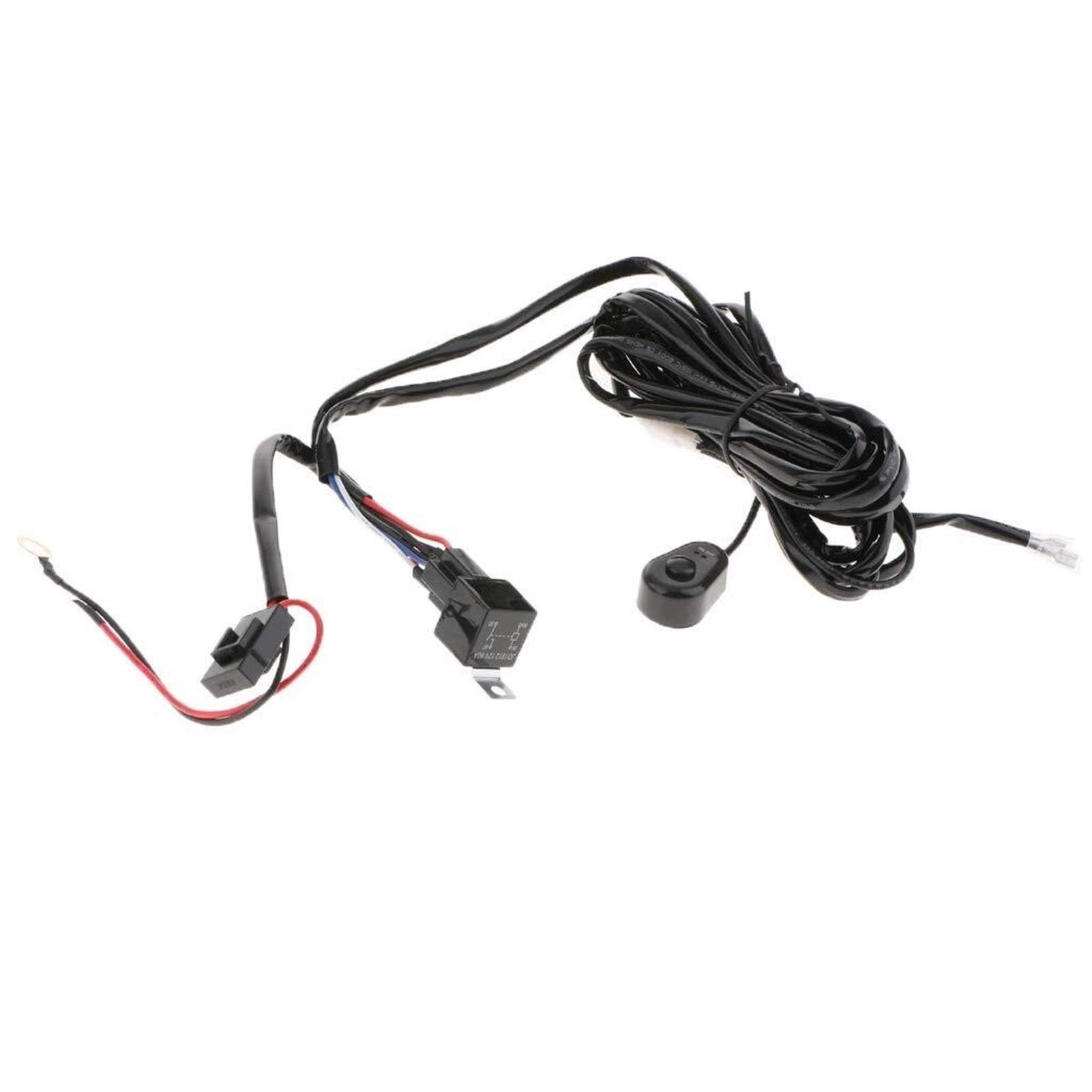Heavy Duty 12V 40A Wiring Harness Kit for LED Light Bar with Fuse Relay & On/Off Switch - 118 Inch Universal Fit for Off-Road Trucks, ATVs & SUVs - Perfect for Night Driving & Outdoor Adventures