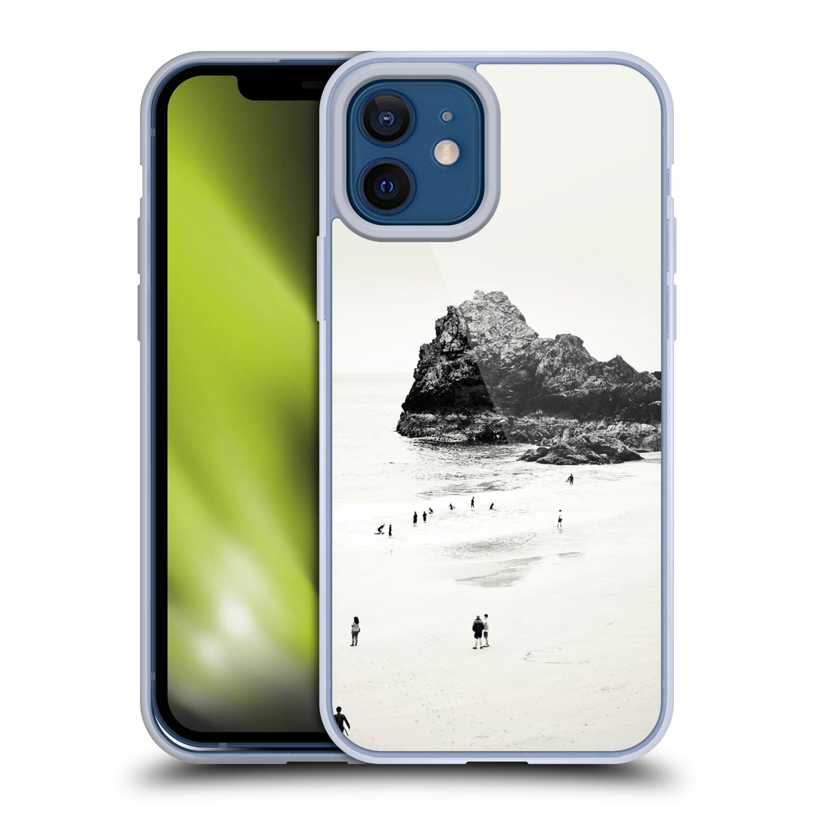 Officially Licensed Dorit Fuhg Cornwall Beach Life Travel Stories Soft Gel Case for Apple iPhone 12 & iPhone 12 Pro - Durable Protective Phone Cover for Vacation, Travel & Everyday Use