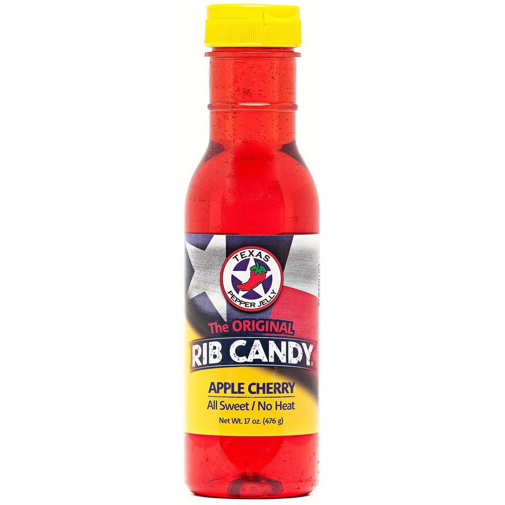 Rib Candy - Sweet Apple Cherry Flavor Candy, 17 oz (476g) Bottle - Perfect for Parties, Gifts & Snacking