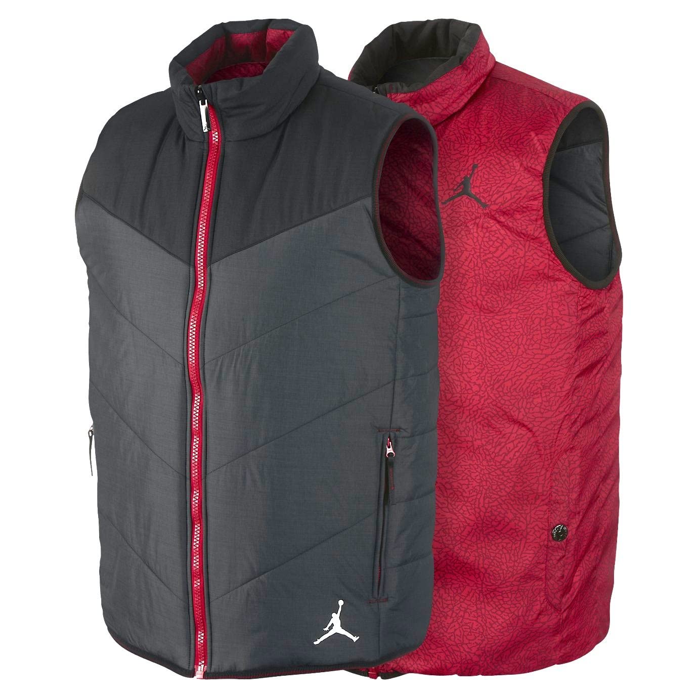 Nike Jordan Ele Padded Vest - Black/Red (623483-010) | Lightweight Insulated Puffer Vest for Men | Perfect for Winter Sports, Outdoor Activities & Casual Wear