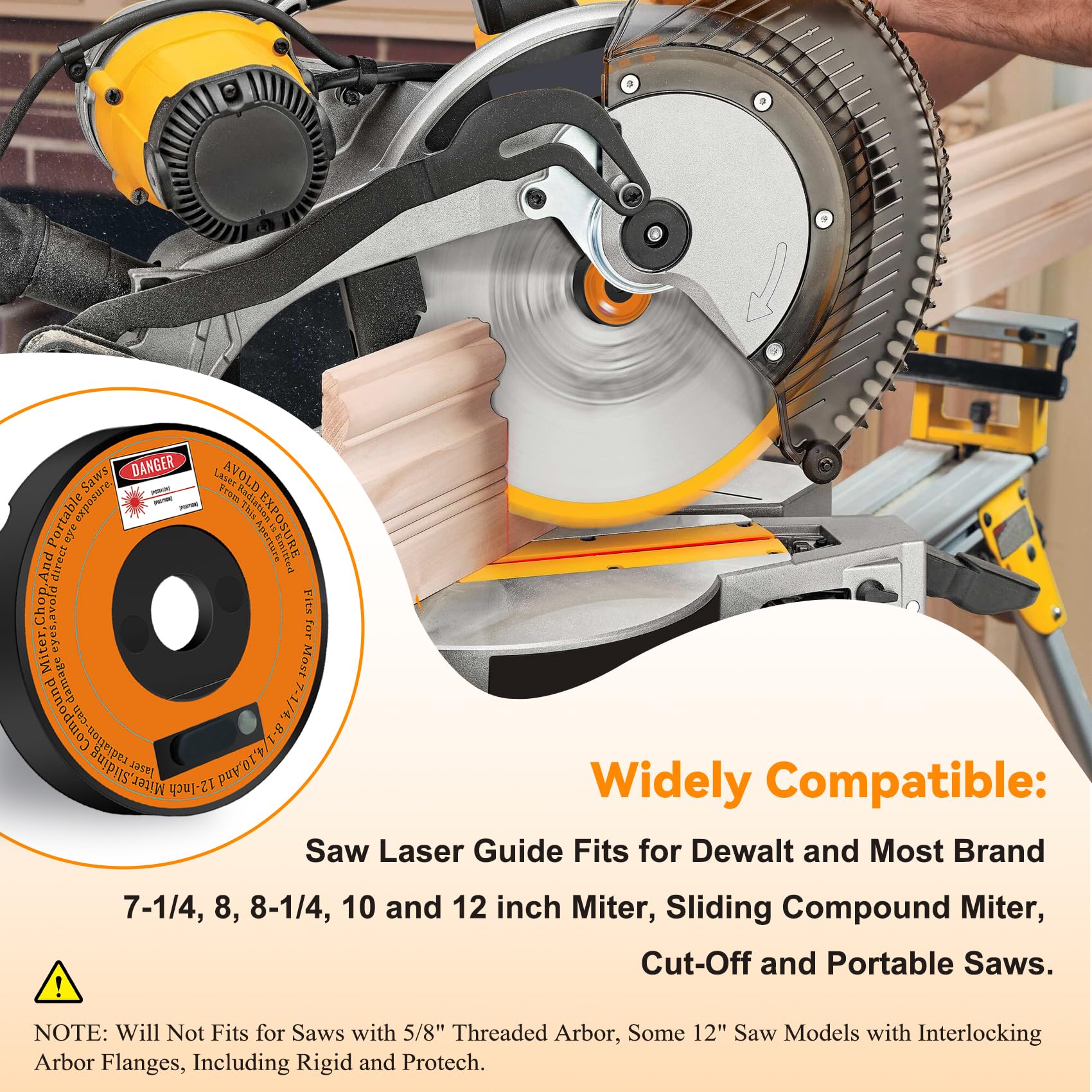 Rechargeable Miter Saw Laser Guide for 7-14