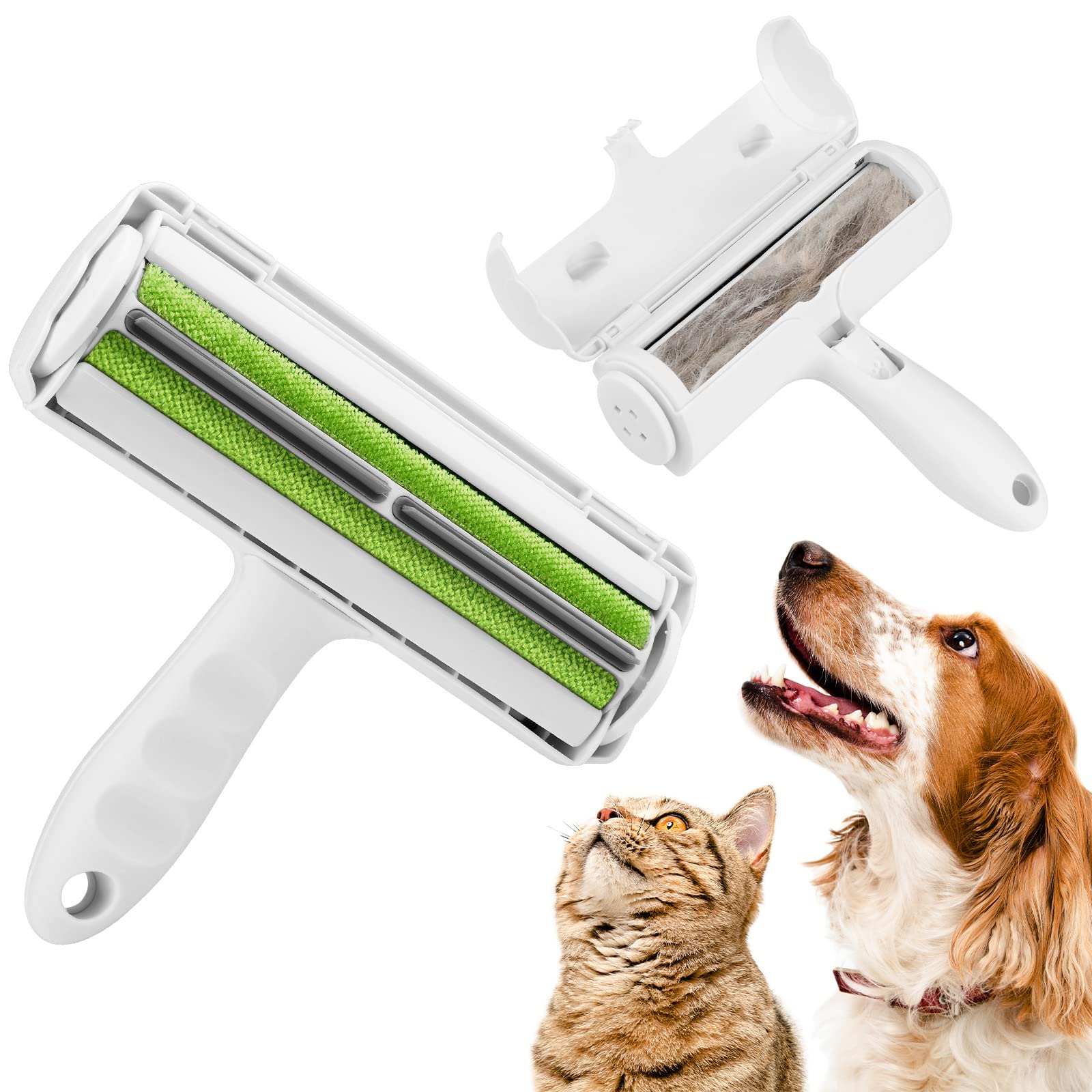 Reusable Pet Hair Remover Roller - Self Cleaning Cat & Dog Hair Removal Brush for Fur on Clothes, Furniture & Car Seats - Perfect for Pet Owners & Allergy Sufferers