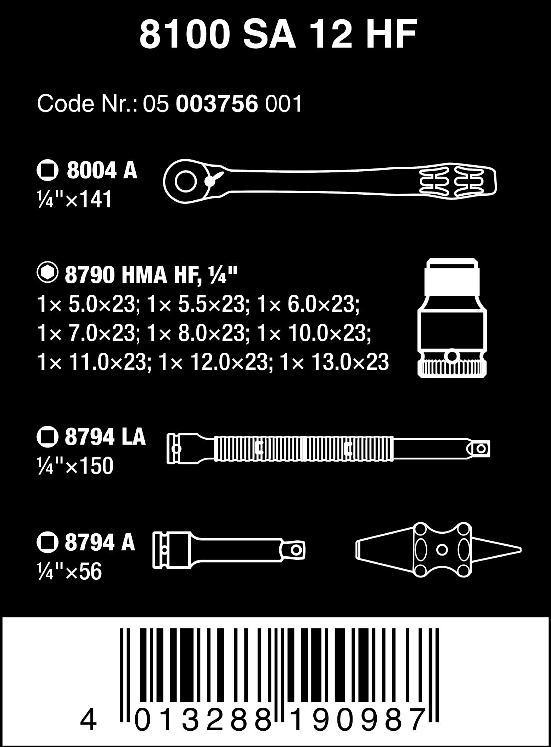 8100 SA 12 HF 1/4
