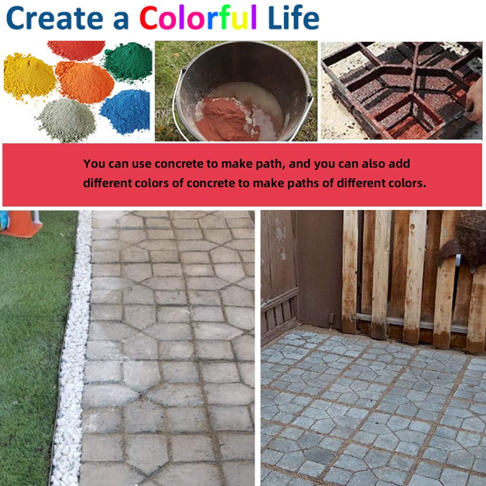 Anothera 15.7x15.7x1.57 Inch Reusable Concrete Path Maker Mold - Square Stepping Stone Paver for DIY Walkway, Lawn, Patio & Garden Paving - Perfect for Yard Landscaping and Outdoor Decor