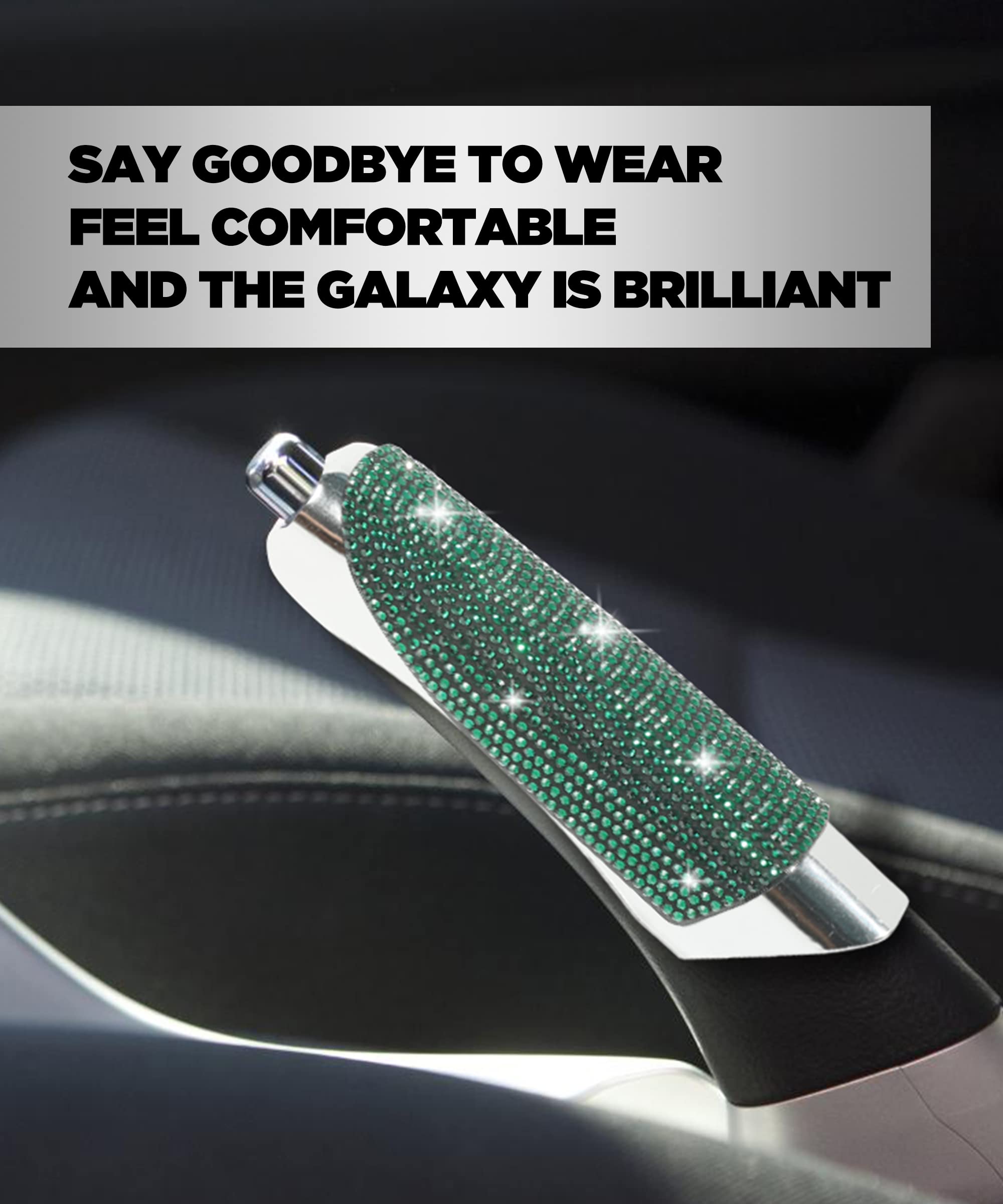 Sparkling Crystal Rhinestone Car Handbrake Cover - Bling Handbrake Protector & Decorative Lever Cover - Luxury Car Accessories for Enhanced Interior Style (Perfect for Sedans, SUVs, and Luxury Vehicles)