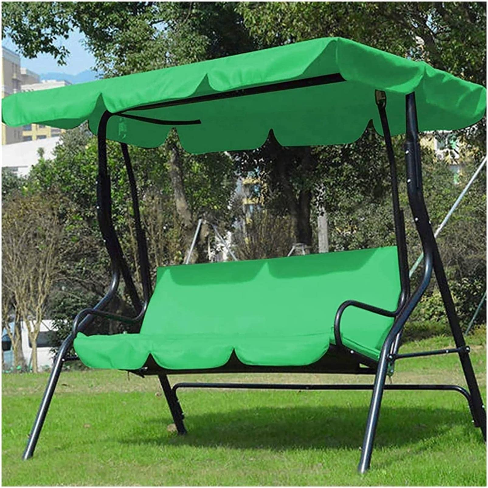 3-Seater Patio Swing Chair Cover Set - Waterproof Outdoor Furniture Covers for Garden, Terrace & Hammock - UV Resistant Canopy Top & Seat Protector for All Weather Use