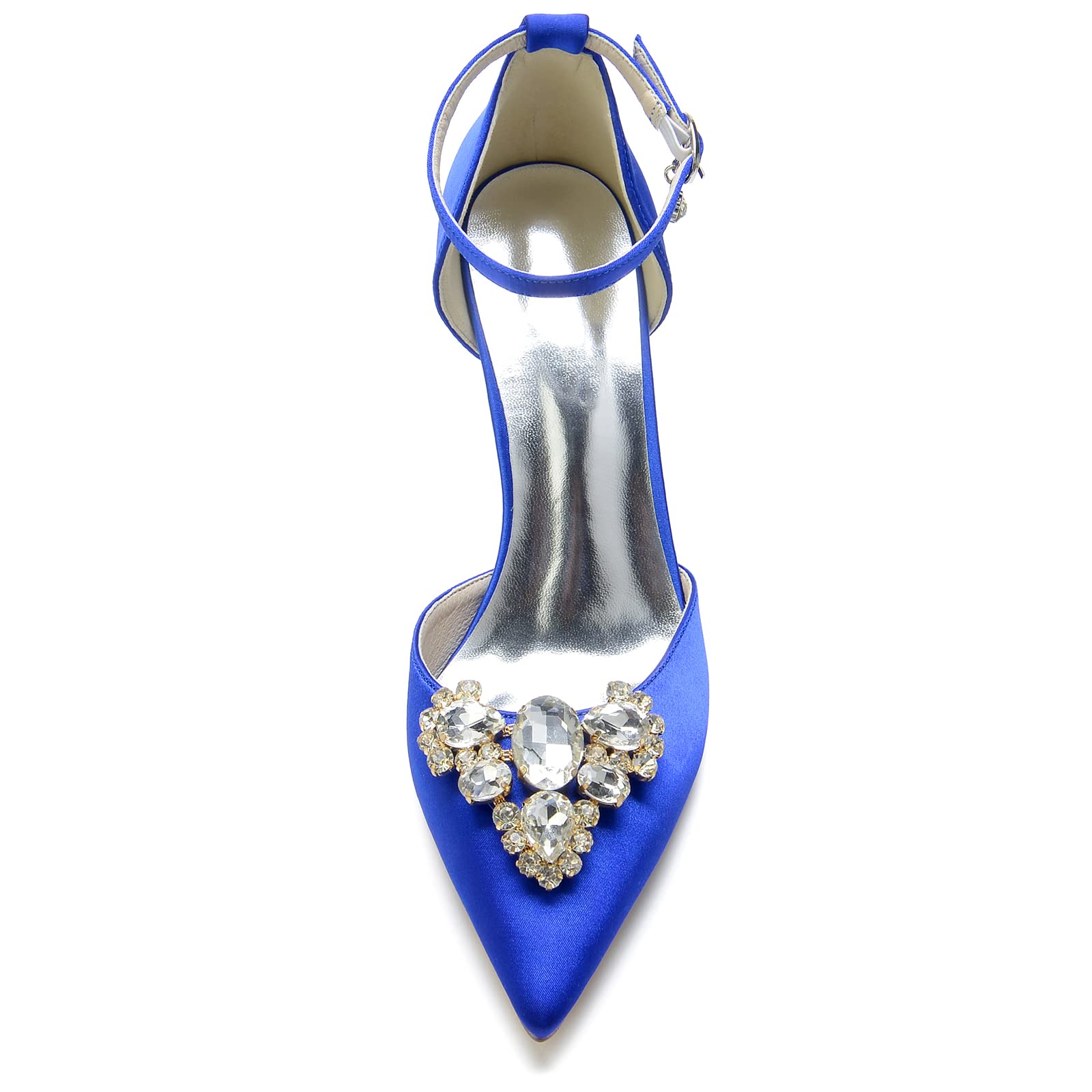 Sparkly Rhinestone Wedding Shoes for Bride – Elegant Pointed Closed Toe Heels for Wedding & Evening Dresses | Perfect for Bridal Ceremony, Reception & Formal Events
