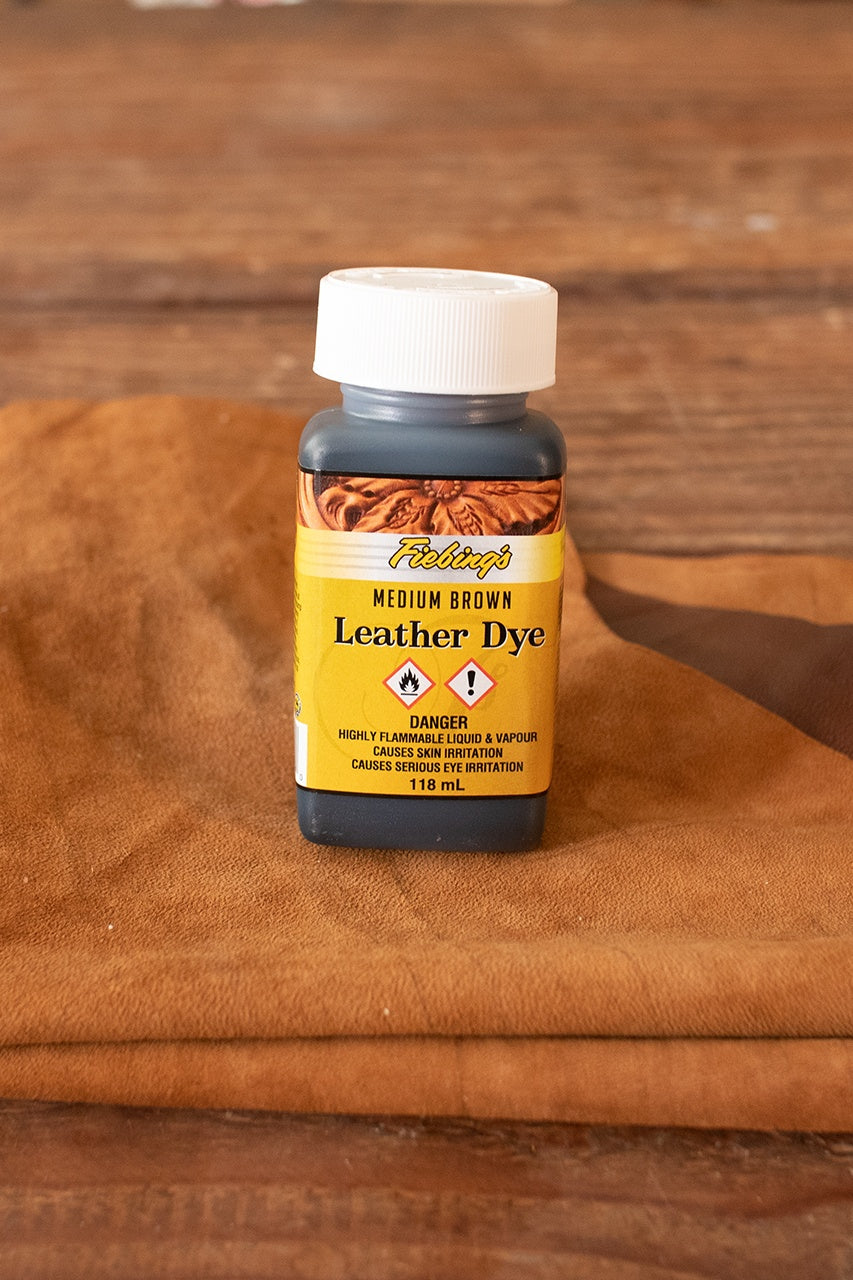 Fiebing's Professional Leather Dye - 4 oz (118ml) Rich Brown Color for Leather Crafting, Shoes, Bags & Furniture Restoration | Premium Quality Leather Stain for DIY Projects & Leatherworking