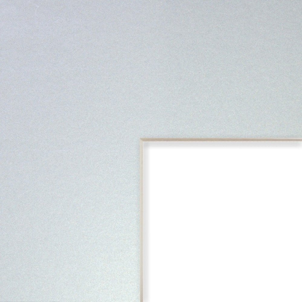 Craig Frames B5074 24x36-Inch Picture Frame with Single Mat Opening for 20x32-Inch Photos - Frosted Silver with Cream Core - Perfect for Wall Decor, Living Room, Bedroom & Office Display