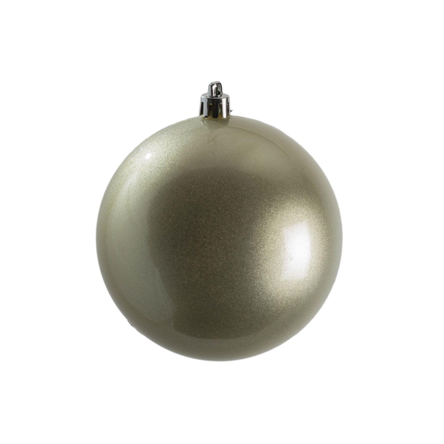 Vickerman 4-Inch Limestone Candy Ball Ornaments - UV Drilled Holiday Decorations (6-Pack) - Perfect for Christmas Tree Decor, Party Favors, and DIY Craft Projects