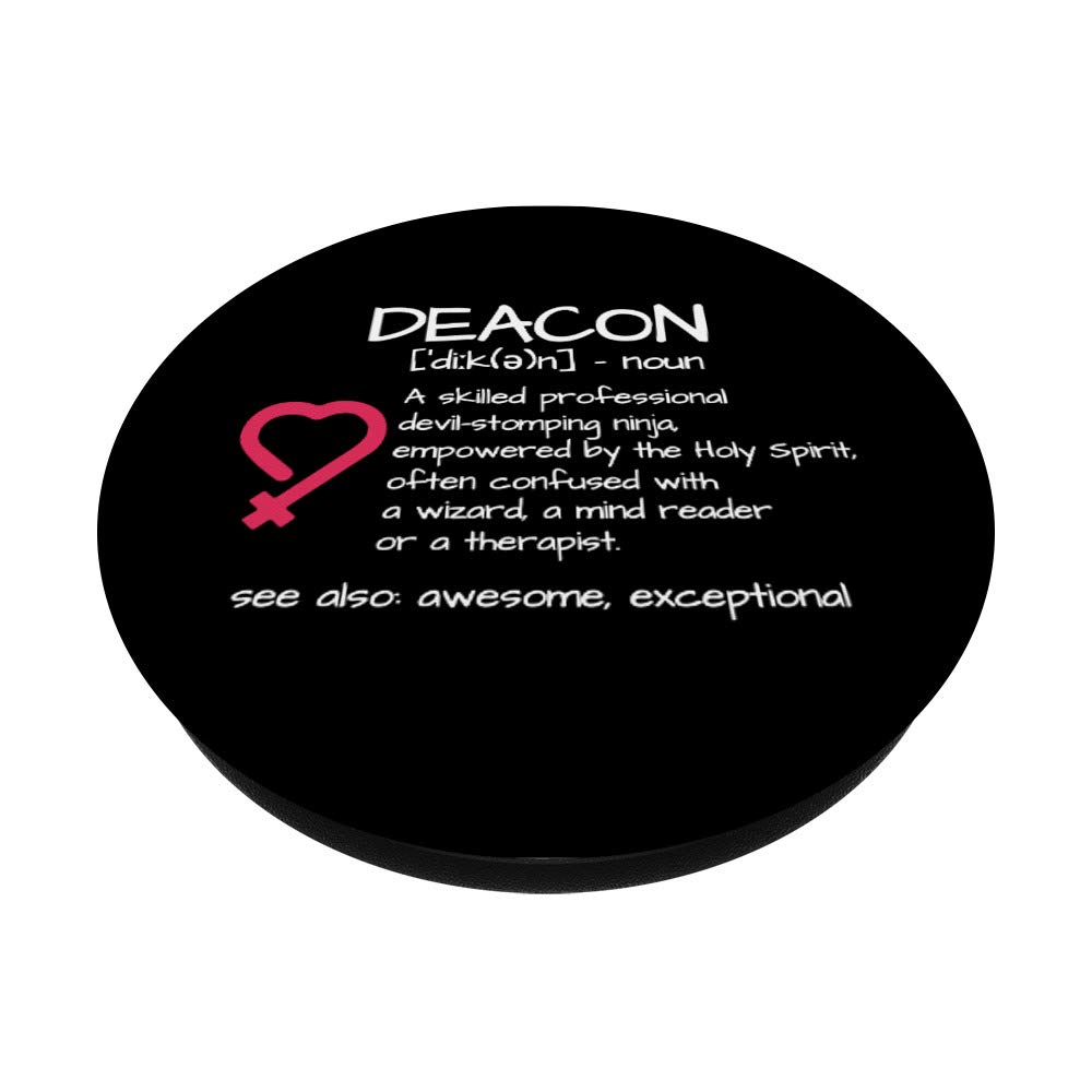 Deacon Definition Religious Gift - Swappable PopSockets PopGrip for Phones & Tablets | Funny Christian Present for Church Members & Clergy
