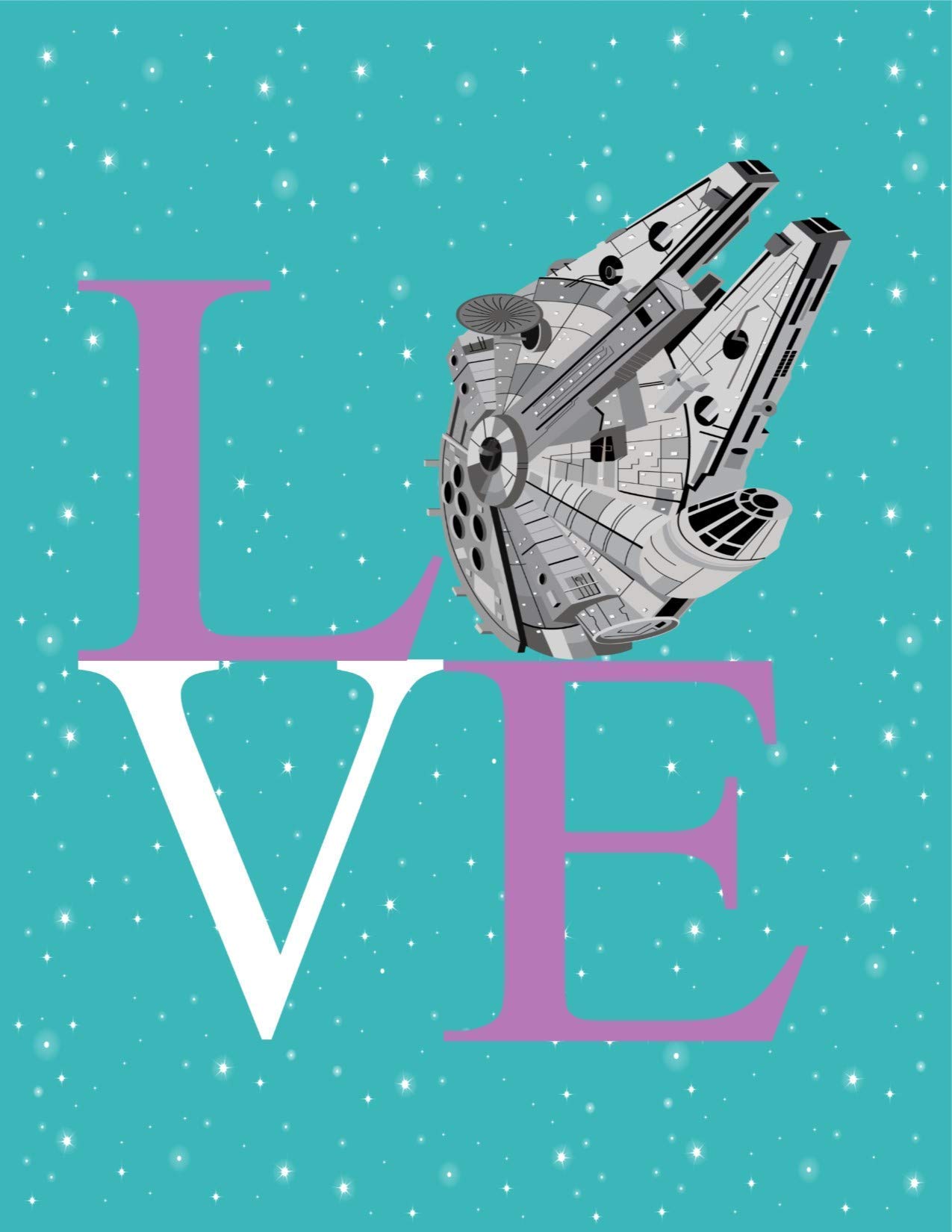 Star Wars Nursery Decor Set of 4 Art Prints - The Force, Love, BB8 & Princess Leia Wall Art - Perfect for Baby Room, Kids Bedroom & Themed Nursery Decor