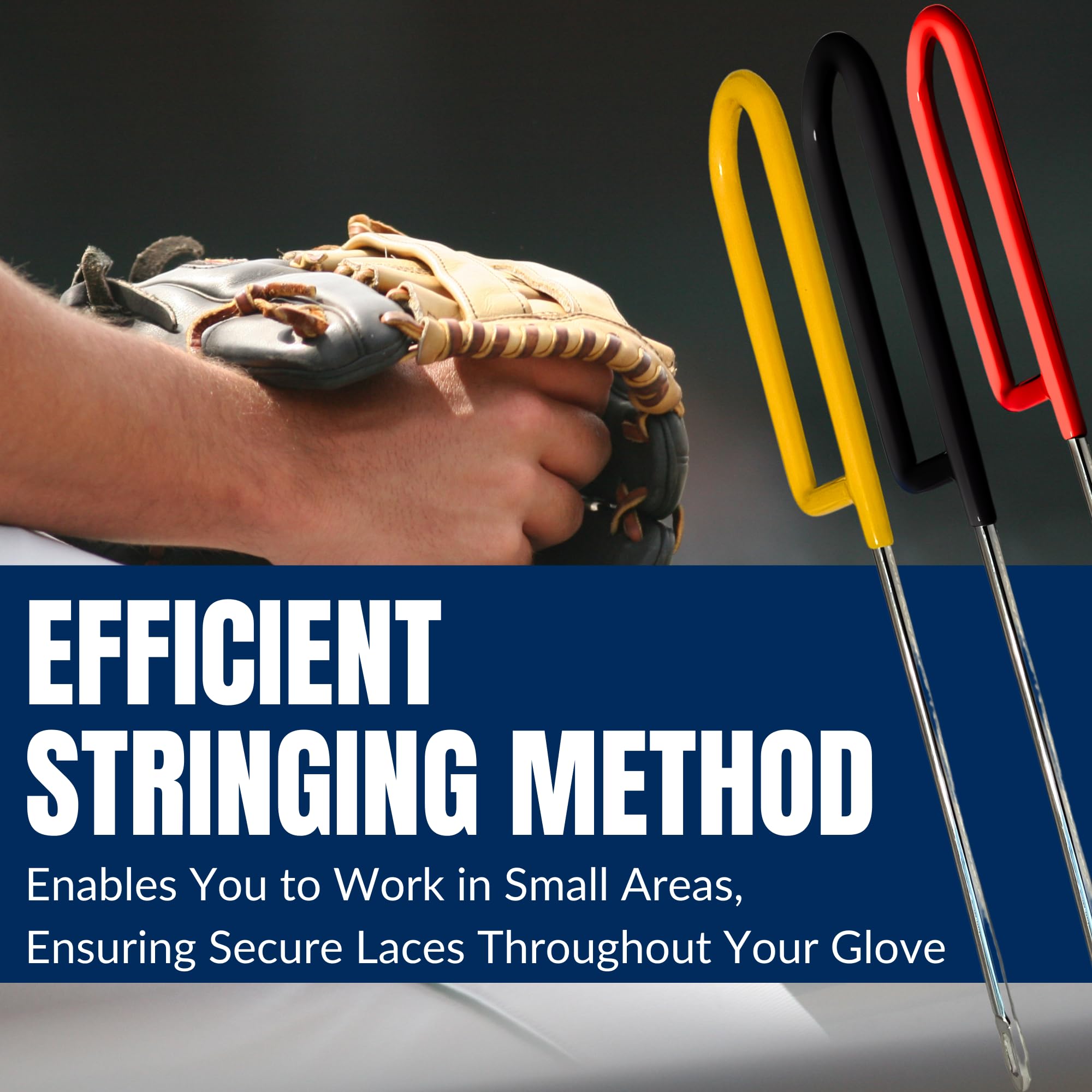 **Covey Sports Baseball Glove Lacing Needle with Rubber Handle – Durable Steel Leather Mitt Repair Tool for Relacing & Restringing Baseball & Softball Gloves – Essential for Baseball & Softball Glove Maintenance – Perfect for DIY Repairs & Professional Use**