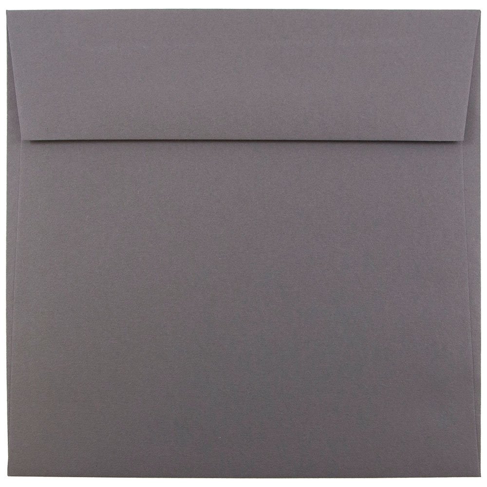 JAM PAPER 6.5x6.5 Inch Premium Dark Grey Invitation Envelopes - Bulk Pack of 250 - Perfect for Wedding Invitations, Business Cards, Greeting Cards & Party Invitations