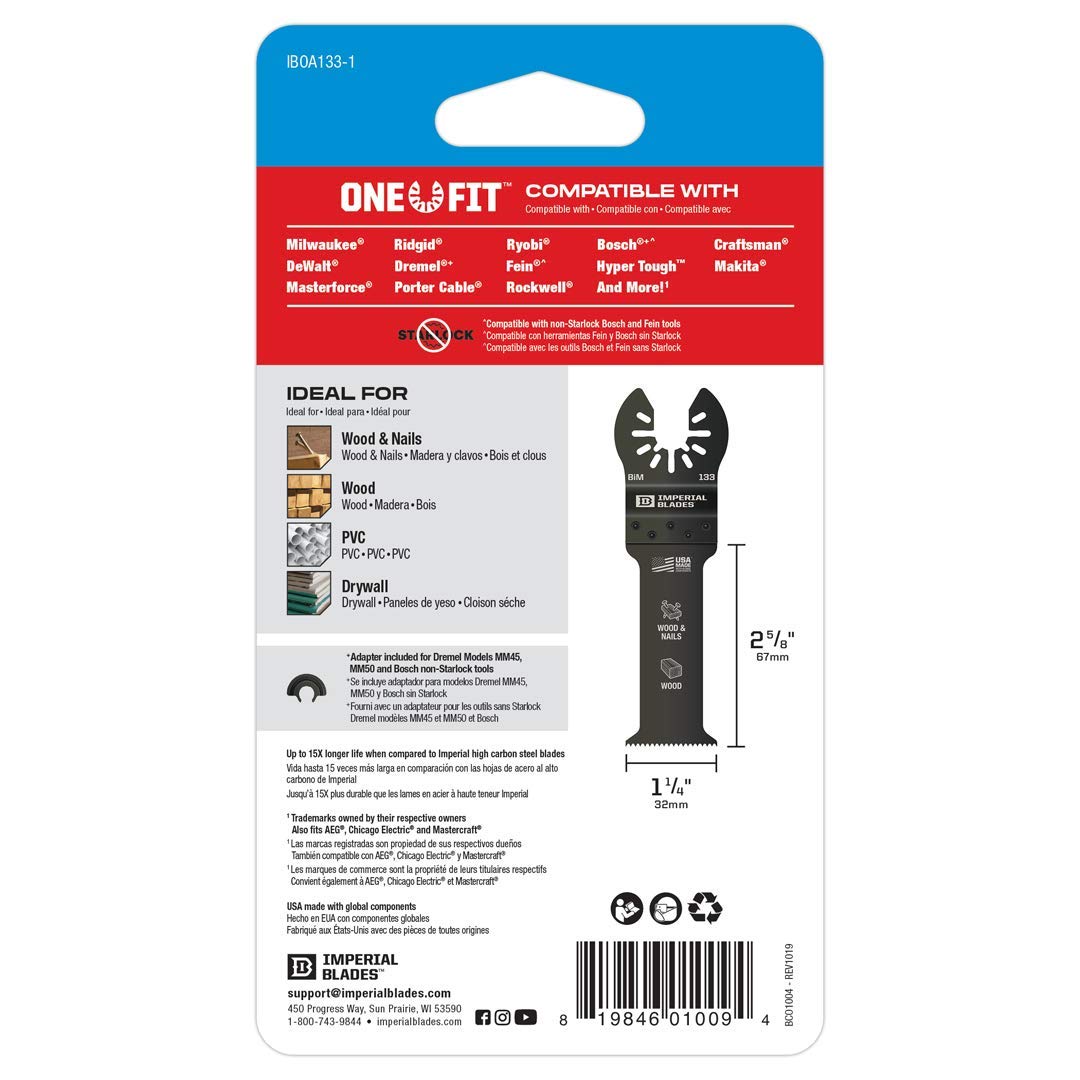 IBOA133-1 One Fit 1-1/4