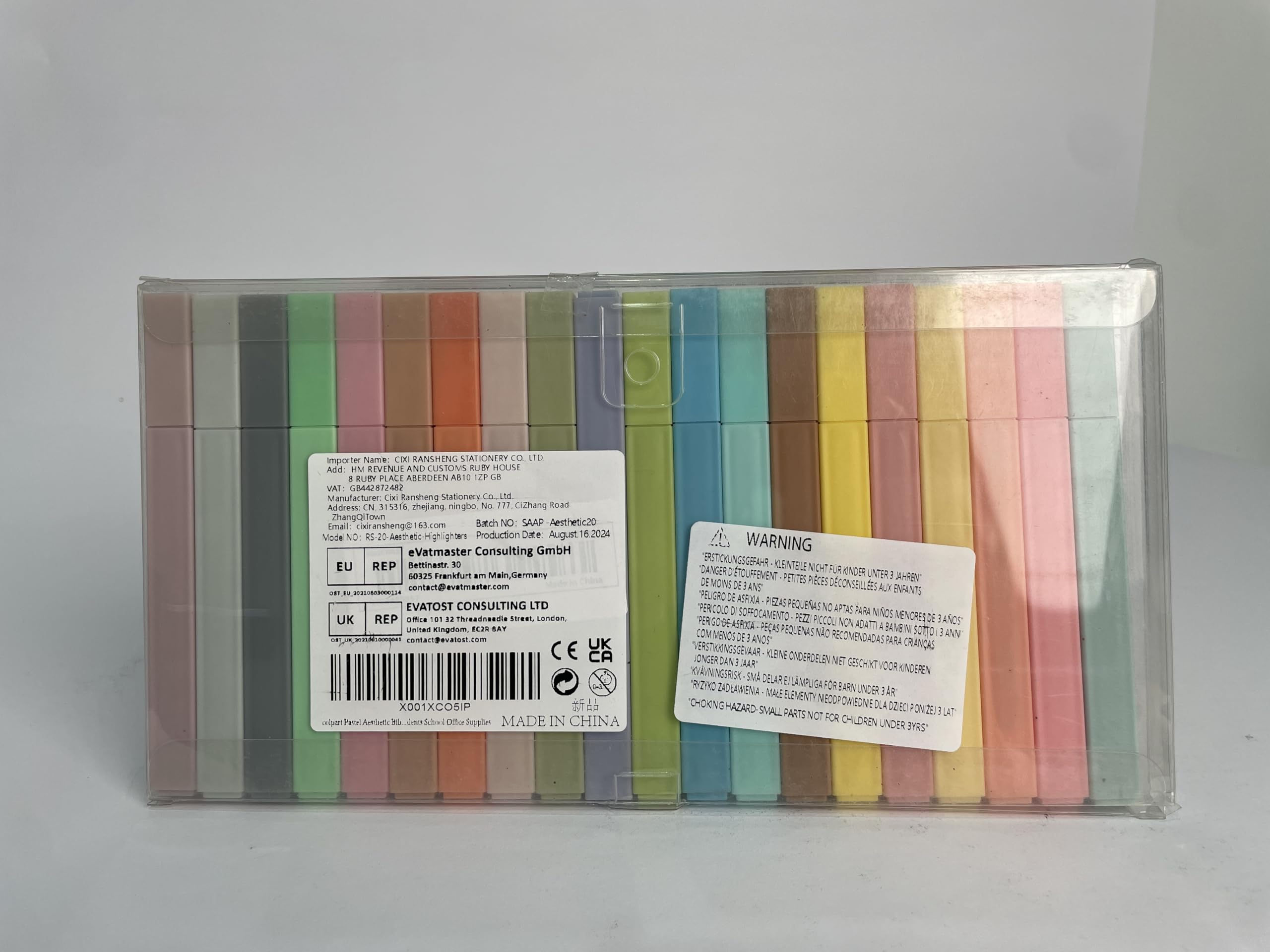 Pastel Highlighters 20 Colors - No Bleed Bible Pens for School & Study