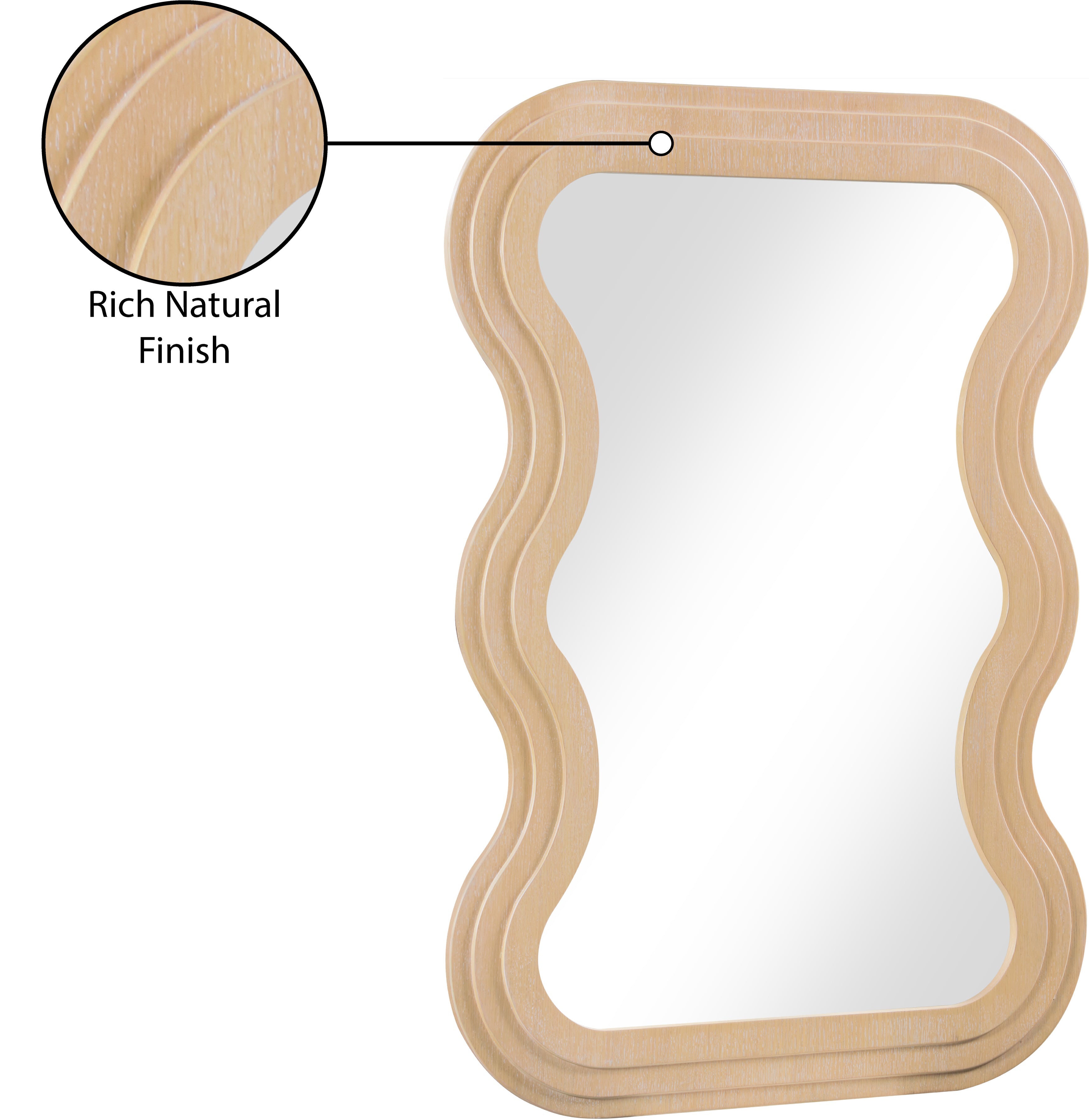 Bellagio Veneer Mirror - Elegant Wall Mirror for Living Room, Bedroom & Bathroom Decor | Stylish Home Accent for Modern & Classic Interiors