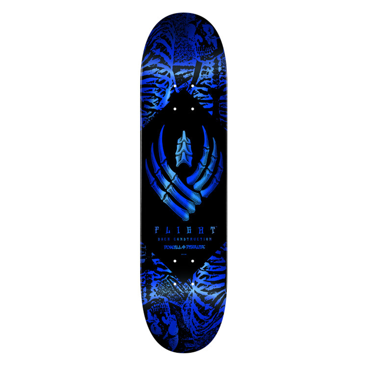 Powell Peralta Skeleton Blue Foil Flight Skateboard Deck 8.75