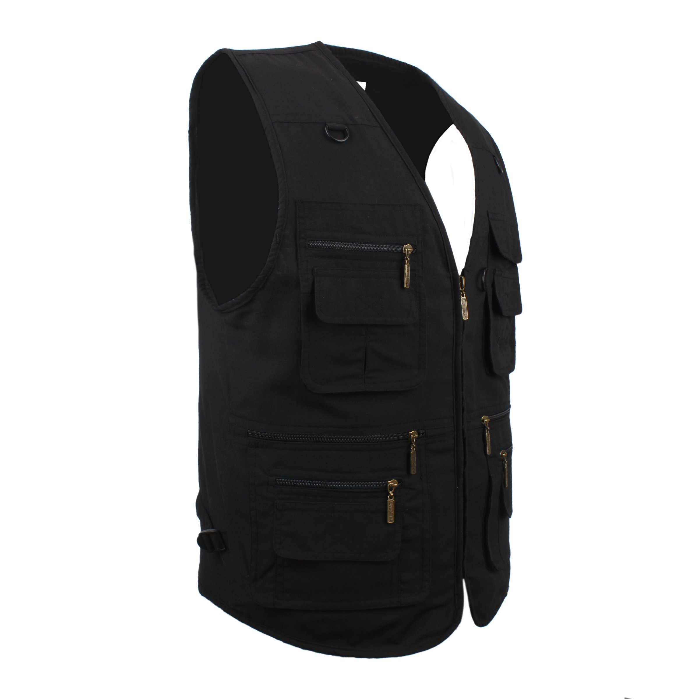 Men's Lightweight Poplin Fishing Vest with Multiple Pockets - Outdoor Travel, Sports & Work Utility Vest for Hiking, Camping and Fishing Adventures