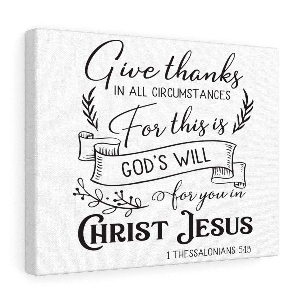 Christian Wall Art with Bible Verse - 1 Thessalonians 5:18 'Give Thanks' Scripture Print | Ready to Hang Home Decor for Living Room, Bedroom & Church | Express Your Love Gifts