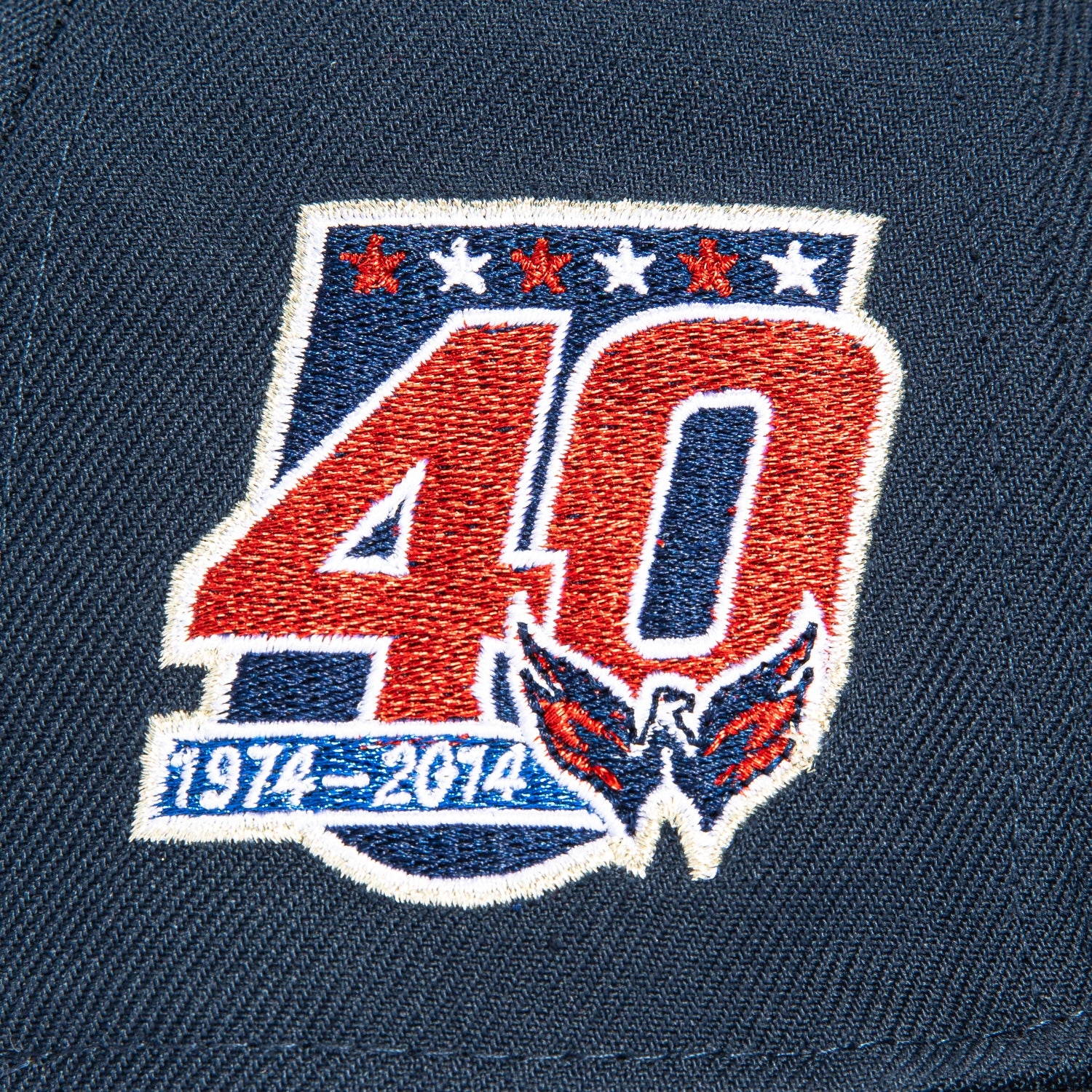 New Era 59Fifty Washington Capitals 40th Anniversary Patch Snapback Hat - Navy Blue MLB Baseball Cap for Men & Women - Perfect for Sports Fans, Game Day & Streetwear Fashion