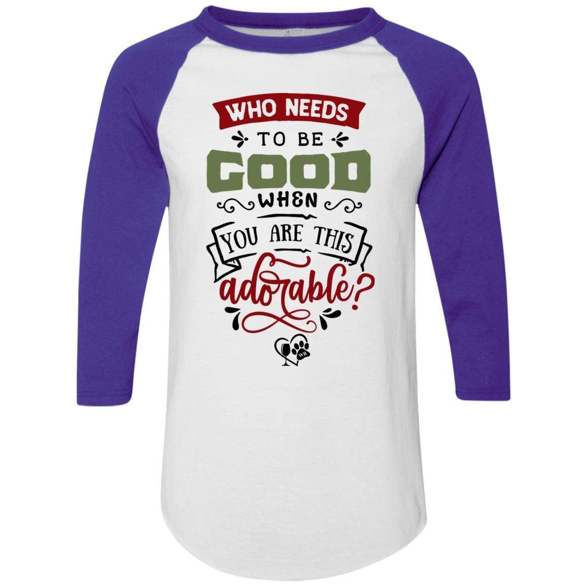 WineyBitches.Co Colorblock Raglan Jersey - Stylish Women's Baseball Tee for Casual Outings & Weekend Wear