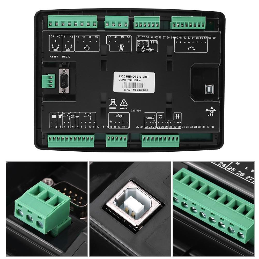 DSE7320 Dual Power Generator Controller - Manual/Auto Diesel Generator Control Module Panel with Charge Controller | Ideal for Backup Power, Industrial Use & Emergency Power Supply