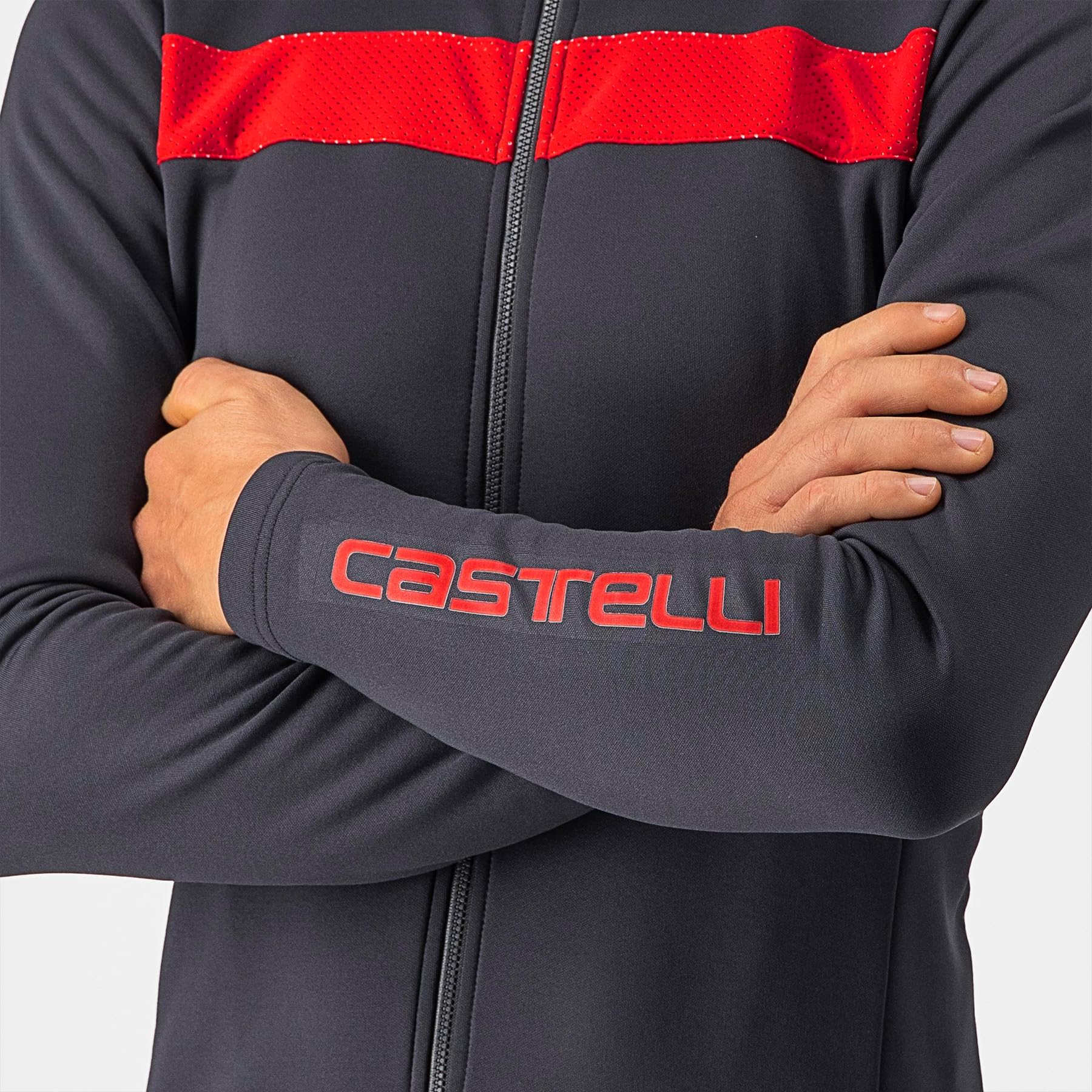 Castelli Men's Puro 3 Jersey FZ - Fleece Insulated Long Sleeve Cycling Jacket with High Collar & Full Zip for Road & Gravel Biking | Cold Weather Training & Outdoor Riding Gear