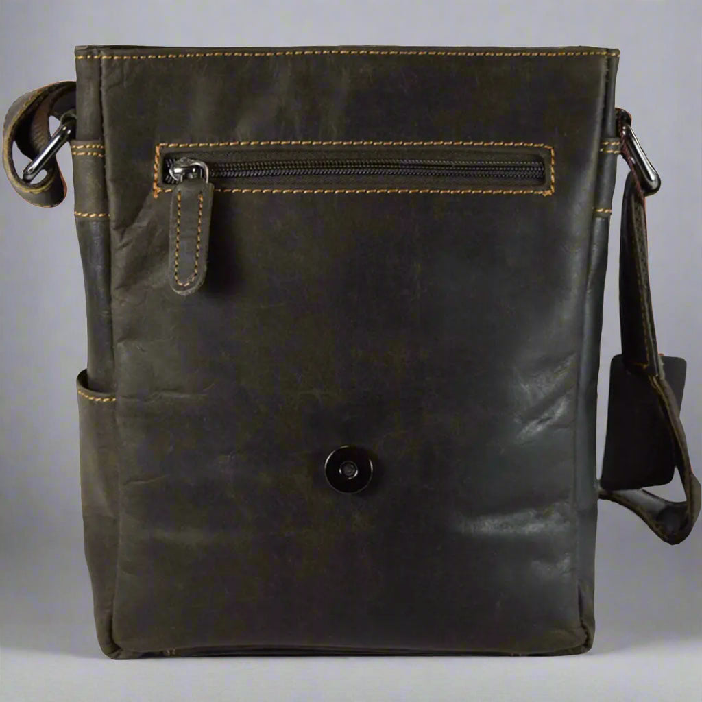 Premium Genuine Leather Henry Mini Messenger Bag for Men & Women - Stylish & Durable Crossbody Bag for Work, Travel & Daily Use