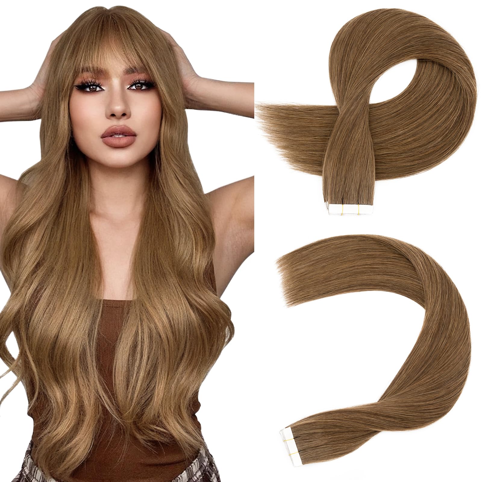 Premium Tape In Hair Extensions 12 Inch 30g 20pcs - 100% Human Remy Hair, Seamless Skin Weft for Women (#04 Medium Brown) | Natural Look for Daily Wear, Parties & Special Occasions