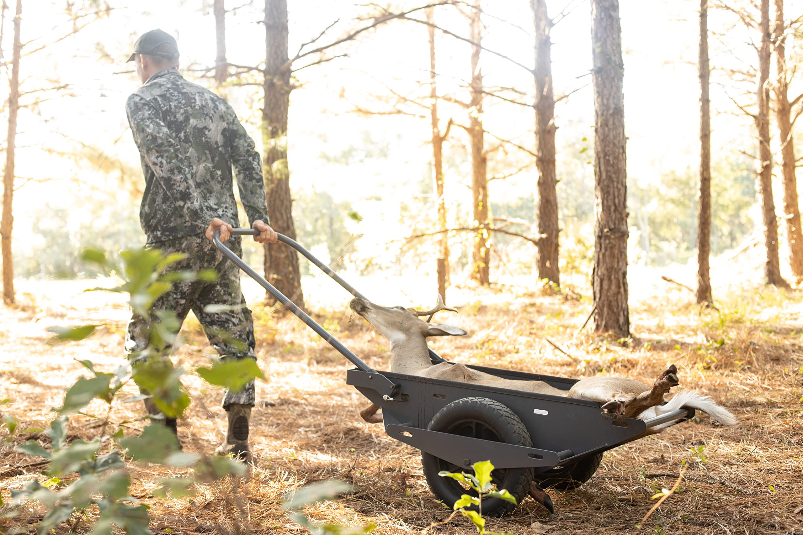 Heavy Duty Gray Fox Game Cart - All-Terrain Deer Hauler for Hunting Gear & Equipment | Perfect for Off-Road Hunting, Camping & Outdoor Adventures