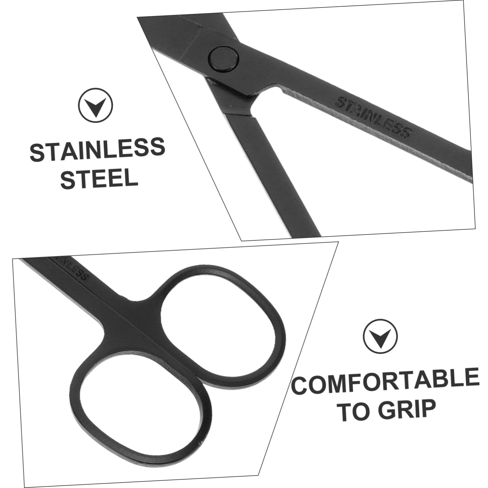 FOMIYES 2-Piece Stainless Steel Rounded Tip Scissors Set - Eyebrow, Ear Hair, Mustache & Nose Hair Trimming Scissors for Men & Women | Grooming, Personal Care & Travel Essentials