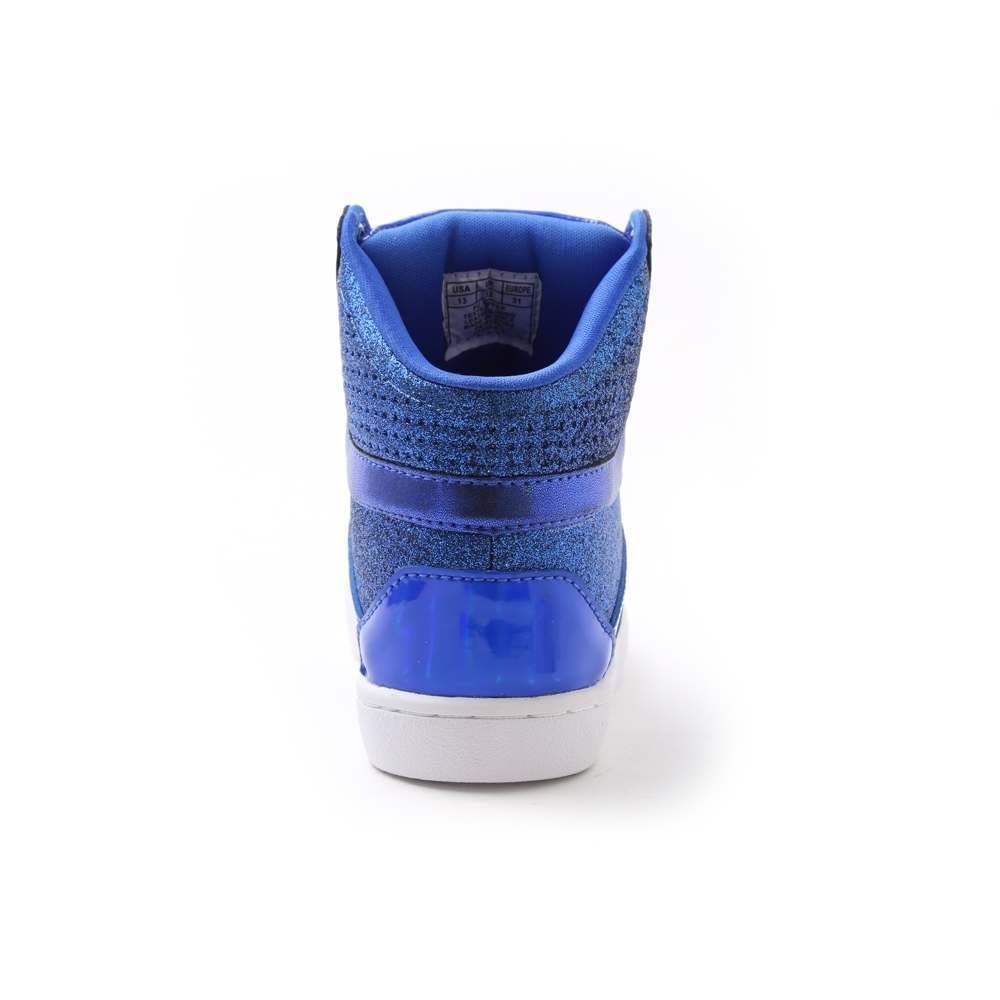 Pastry Youth Pop Tart Glitter High-Top Sneakers for Kids | Blue Sparkle Shoes Size 13 | Fun & Comfortable for School, Playdates & Everyday Wear