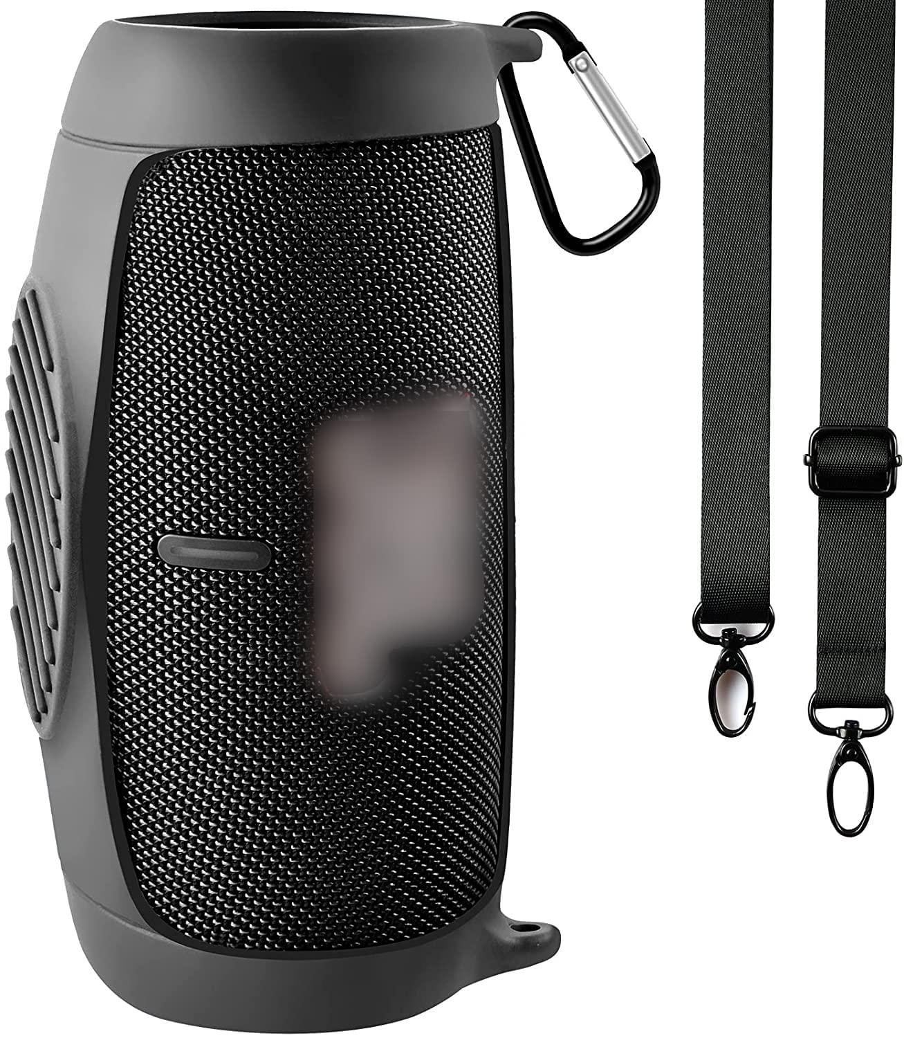 Premium Silicone Protective Case for JBL Charge 5 Bluetooth Speaker - Shockproof, Waterproof Cover with Adjustable Strap (Black) | Perfect for Travel, Outdoor Adventures & Home Use