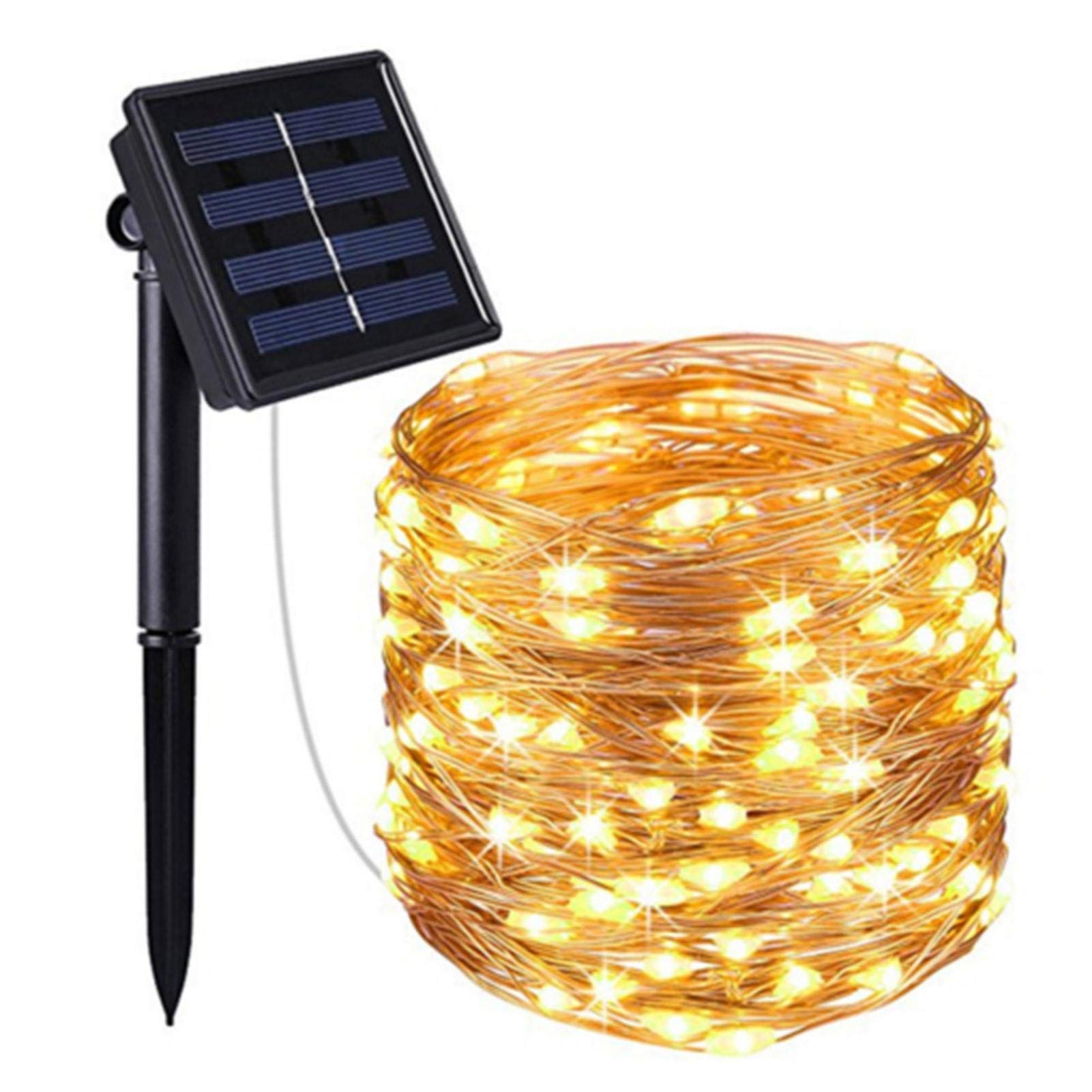 10M Solar LED String Lights - Waterproof Outdoor Fairy Lights for Garden, Patio, Gate, Yard | Solar Powered Orange Party Lights for Wedding, Events & Decor | Weatherproof & Energy Efficient