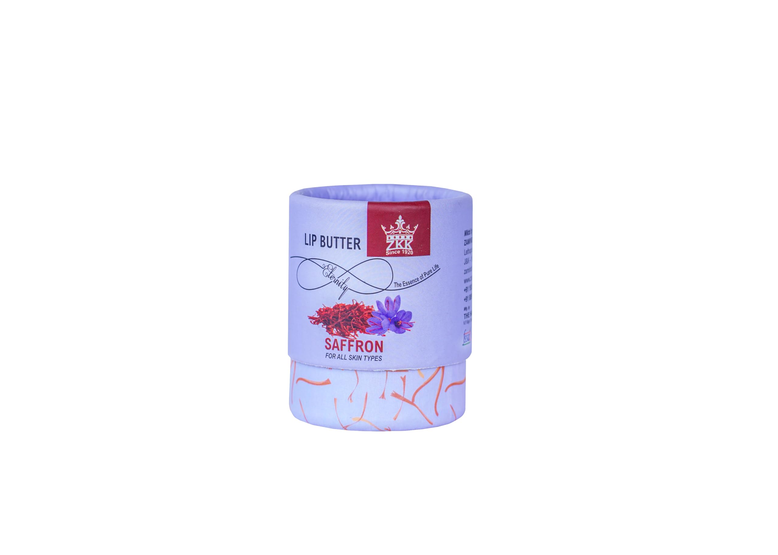 ZAMINDAR KESAR KING Saffron Lip Balm for Dry & Chapped Lips - All Skin Types - Moisturizing & Nourishing Lip Care for Winter & Daily Use