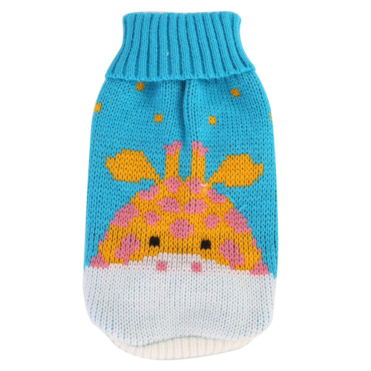 Felenny Small Dog Sweater - Warm Winter Knitted Puppy Sweater with Cute Deer Pattern, Fashion Turtleneck Knitwear for Dogs | Perfect for Cold Weather Walks & Indoor Cozy Wear