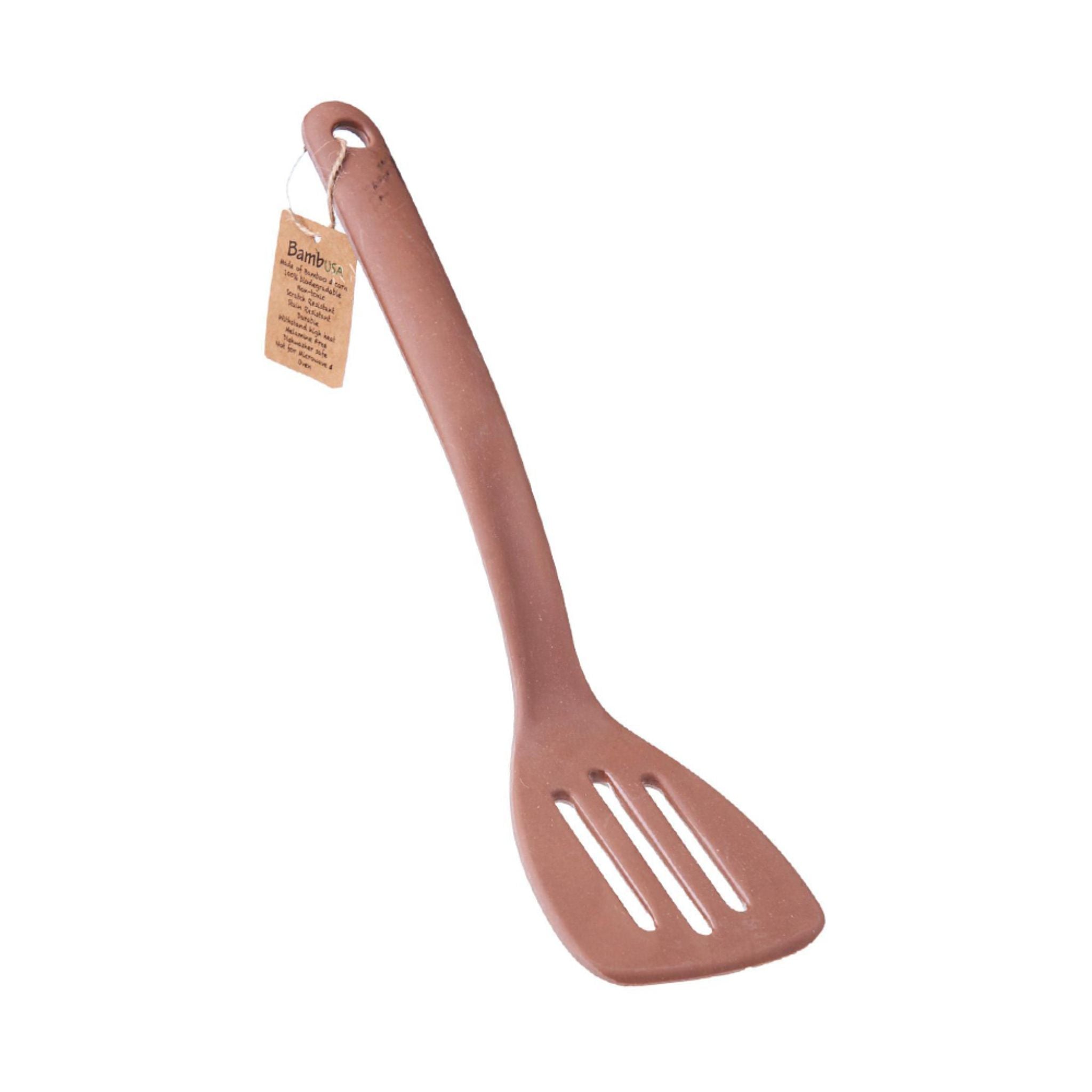 BambUSA Slotted Turner Spatula - Premium Bamboo Kitchen Utensil for Flipping Pancakes, Burgers & Eggs - Perfect for Non-Stick Pans & Grilling