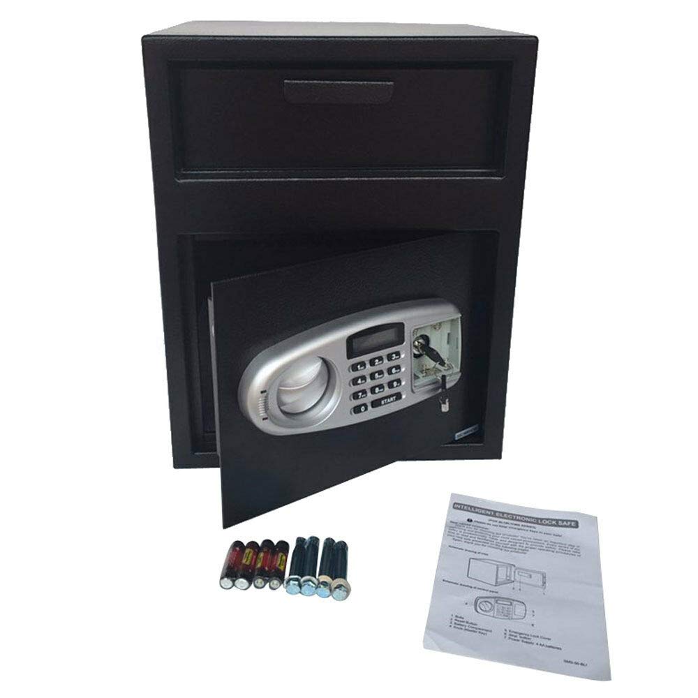 Digital Safe Deposit Box with Money Slot - Secure Cash Drop Vault for Office & Home Use - Ideal for Retail, Hotels, and Small Businesses